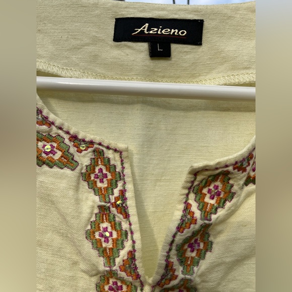 Yellow cotton stitched top - Picture 6 of 13